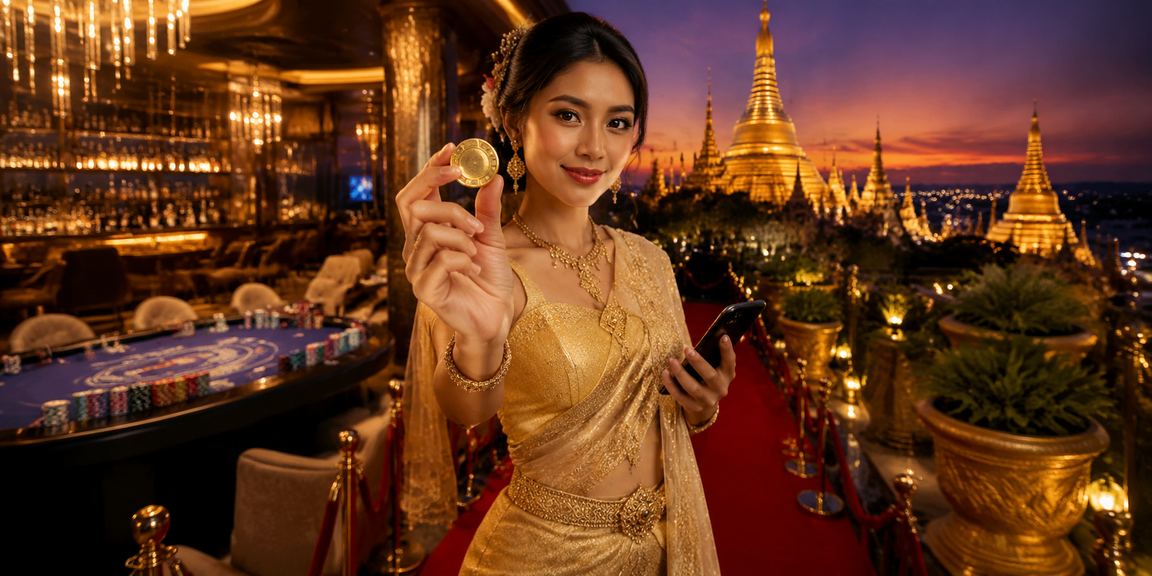 မန္တလေးမြို့ရှိ Sagaing တောင်ထိန်းပေါ်မှ စမတ်ဖုန်းဖြင့် ကာစီနိုဂိမ်းကစားသူများ